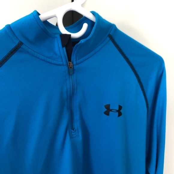 Under Armour men’s blue and black 1/4 zip  pullover size small - Picture 3 of 8